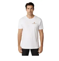 2.5" W Screenprinting- Unisex Short Sleeve T-Shirt Cotton Heritage – White, S