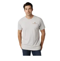 2.5" W Screenprinting- Unisex Short Sleeve T-Shirt Cotton Heritage – Silver, S