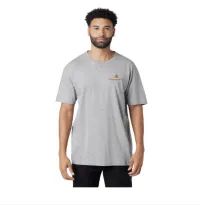 2.5" W Screenprinting- Unisex Short Sleeve T-Shirt Cotton Heritage – Athletic Grey Heather, XL