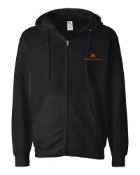 3"W Embroidery Midweight Full-Zip Hooded Sweatshirt – XL