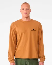 3" W Embroidery Heavyweight Long Sleeve Tee – Toast, XL