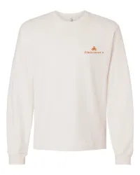 3" W Embroidery Heavyweight Long Sleeve Tee – White, M