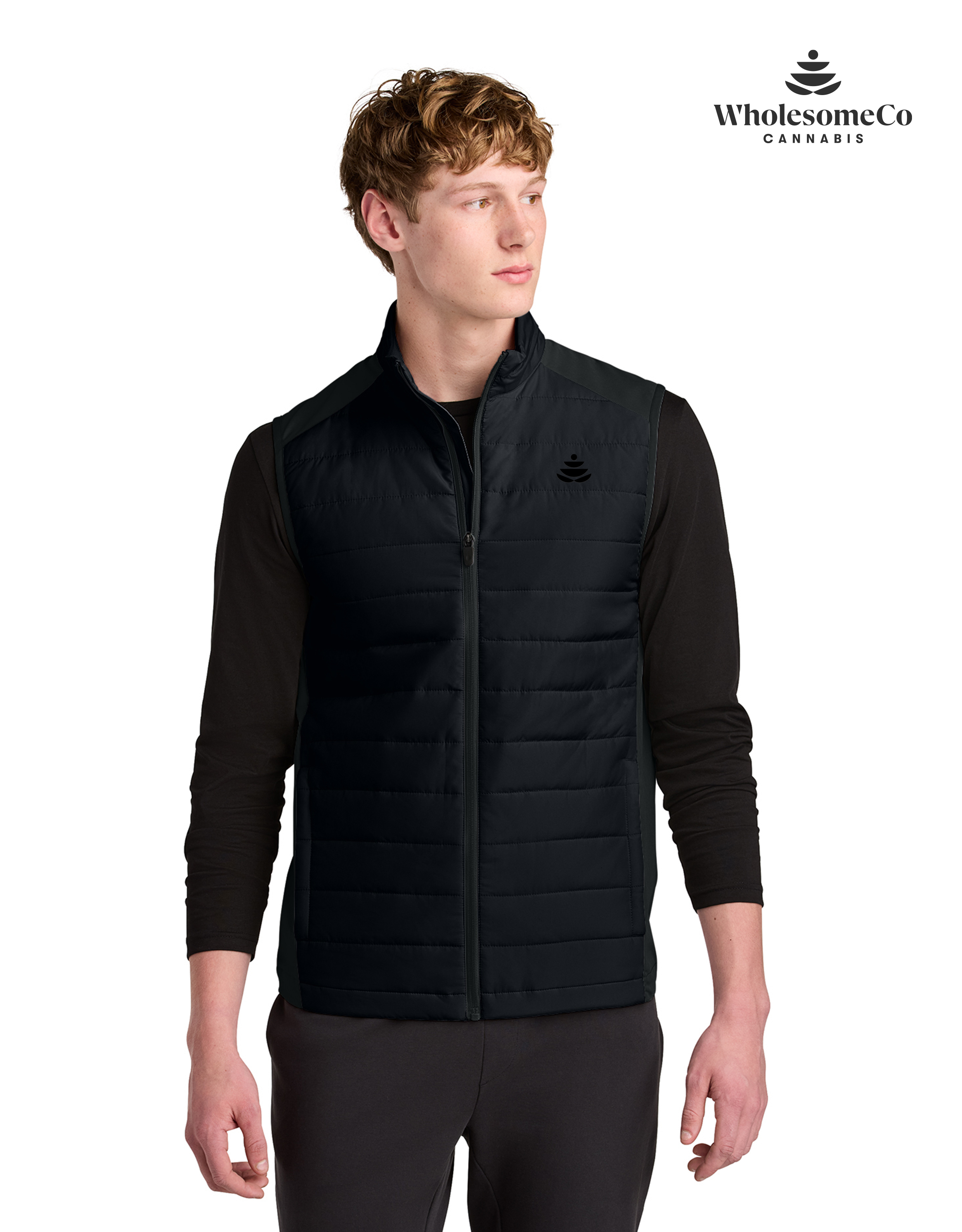 Sport-Tek Teknical Hybrid Vest – Black Logo, XS