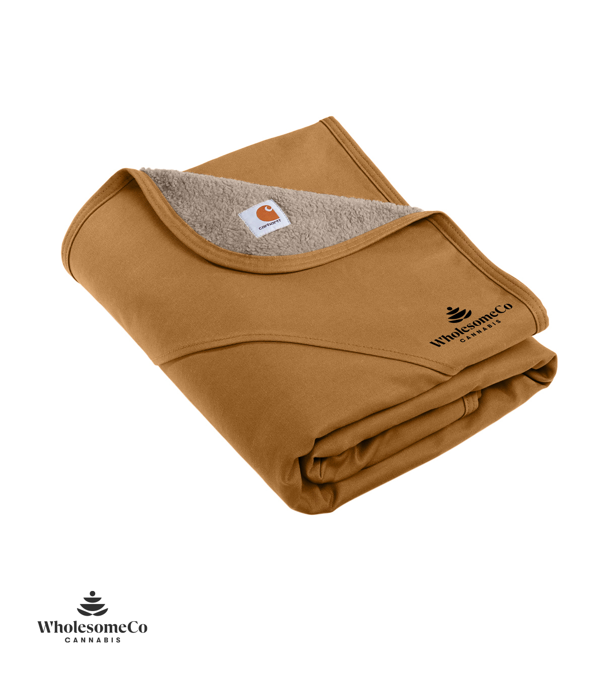 Carhartt Firm Duck Sherpa-Lined Blanket - WHCo Logo – Image 2