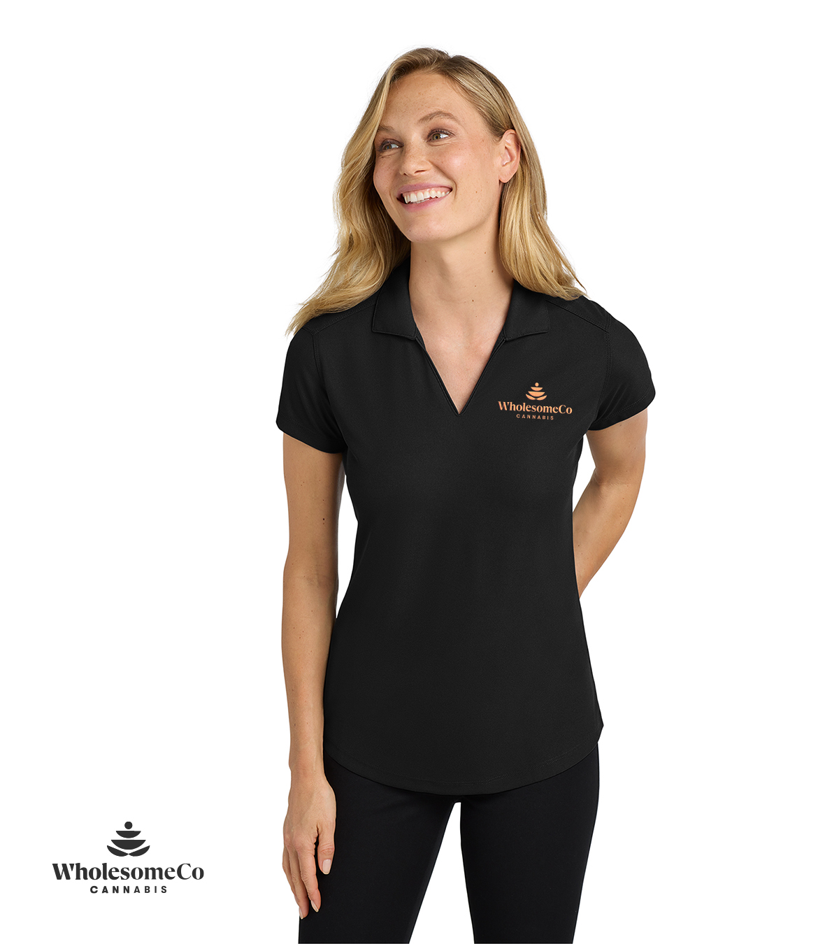 Port Authority L572 Women's Dry Zone Grid Polo – Black with Copper Logo, S