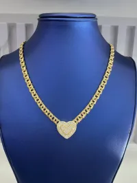 10K Gold Heart Pendant Necklace – Image 2