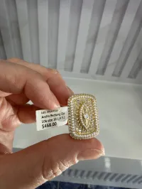 10K Gold Rectangular Eye Ring – Image 2