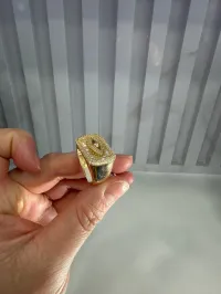 10K Gold Rectangular Eye Ring – Image 3