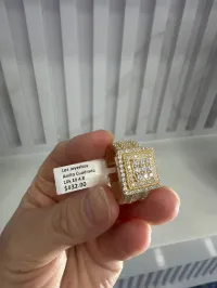 10K Gold Square Statement Ring – Image 3