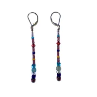 Sunrise Palette Beaded Drop Earrings – Image 1