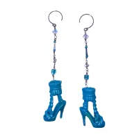 Aqua Muse High-Heeled Shoe Dangle Earrings – Image 1