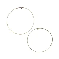 Line Art 10 Inch Dot Hoop Earrings – Image 1