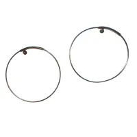 Line Art 4 Inch Dot Hoop Earrings – Image 1
