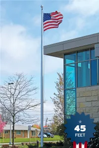 45 ft. Heavy Duty Commercial Flagpole — All-In-One Package – Image 1