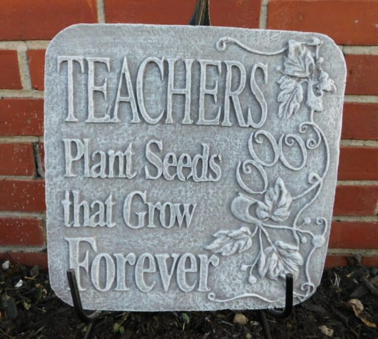 "Teachers Plant Seeds that Grow Forever" Garden Stone – Image 1