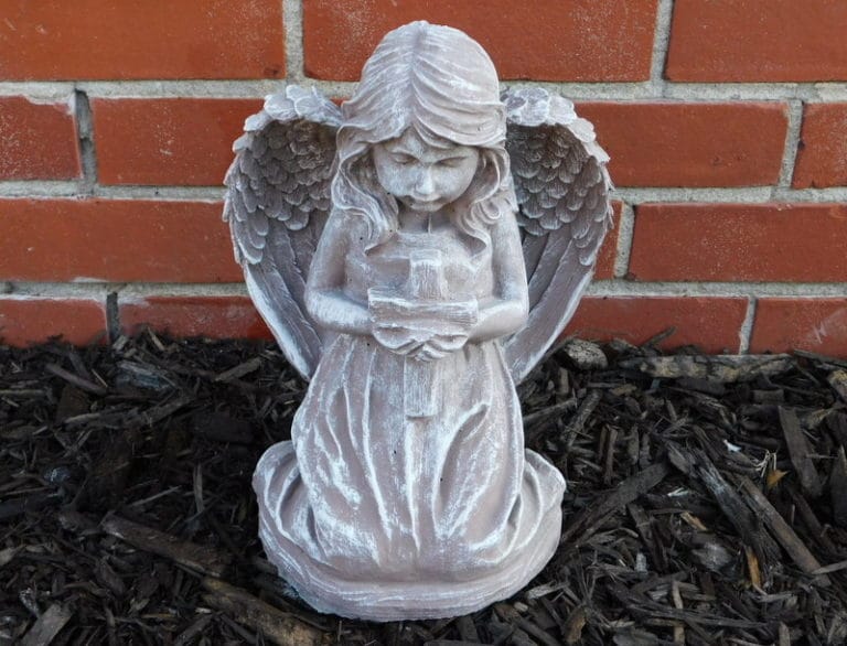 ANGEL WITH CROSS MEMORIAL STATUE – Image 1