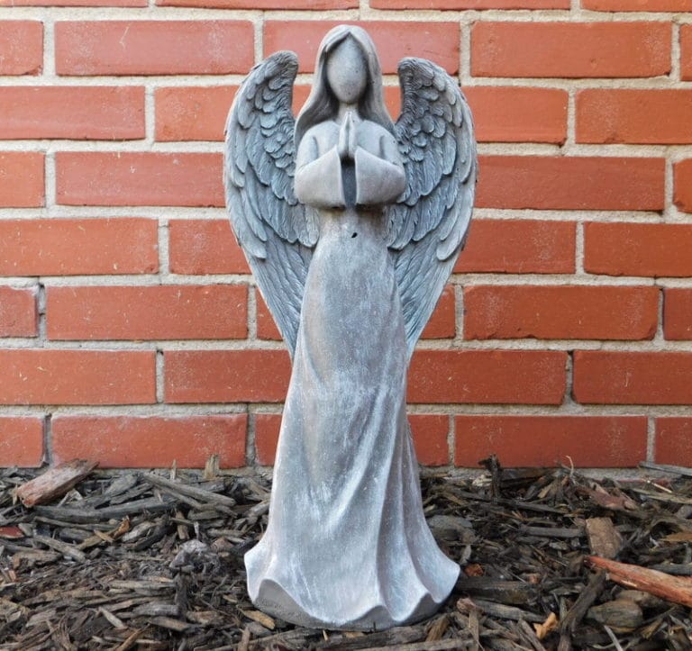 CONTEMPORARY PRAYING ANGEL STATUE – Image 1