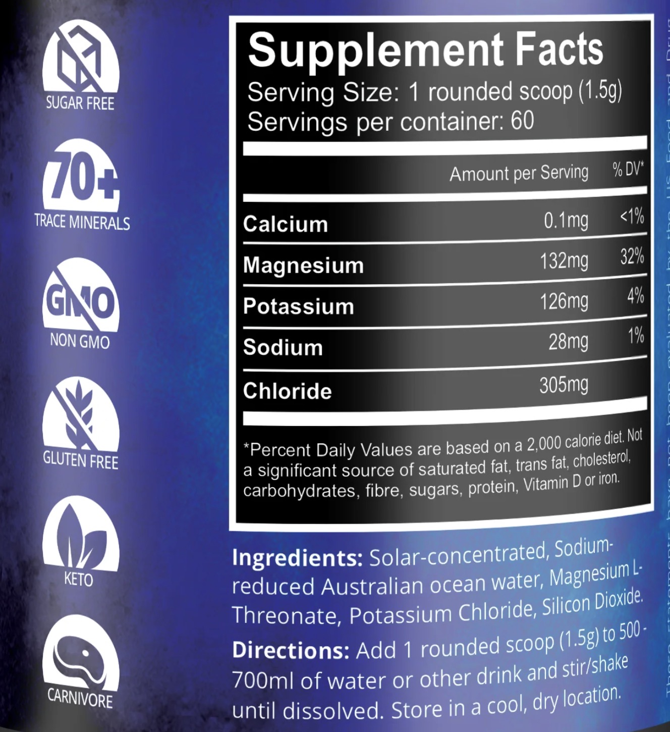 Complete Ocean Electrolyte Powder with Magnesium L-Threonate - 60 servings – Image 2