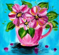 Floral Cup Paint Along [Pre-Recorded] – Image 1
