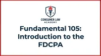 Fundamental 105: Introduction to the FDCPA – Image 1