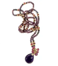 Elemental Luxe Necklace | Ruby & Pink Tourmaline – Image 4
