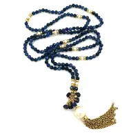 Elemental Luxe Necklace | Blue Sapphire & Pearl – Image 3
