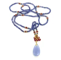 Elemental Luxe Necklace | Tanzanite & Pink Tourmaline – Image 3