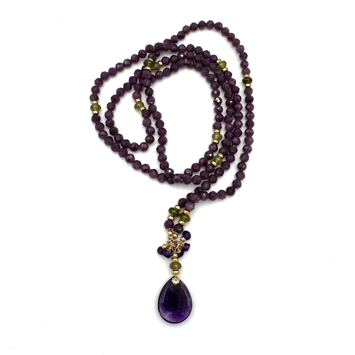 Elemental Luxe Necklace | Purple Ruby & Green Sapphire – Image 3