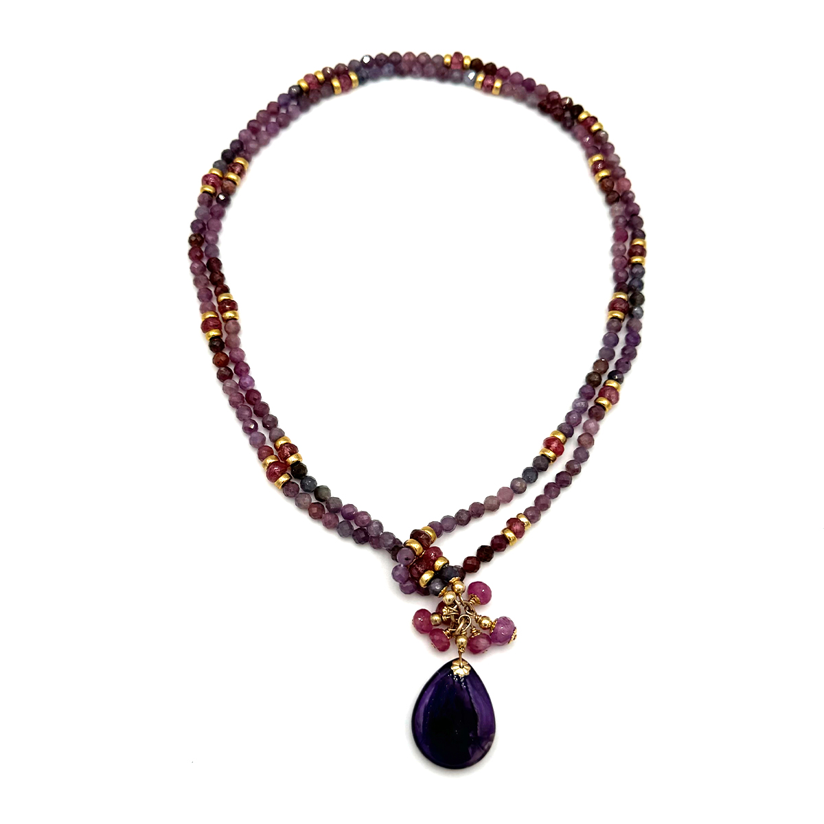 Elemental Luxe Necklace | Ruby & Pink Tourmaline – Image 2