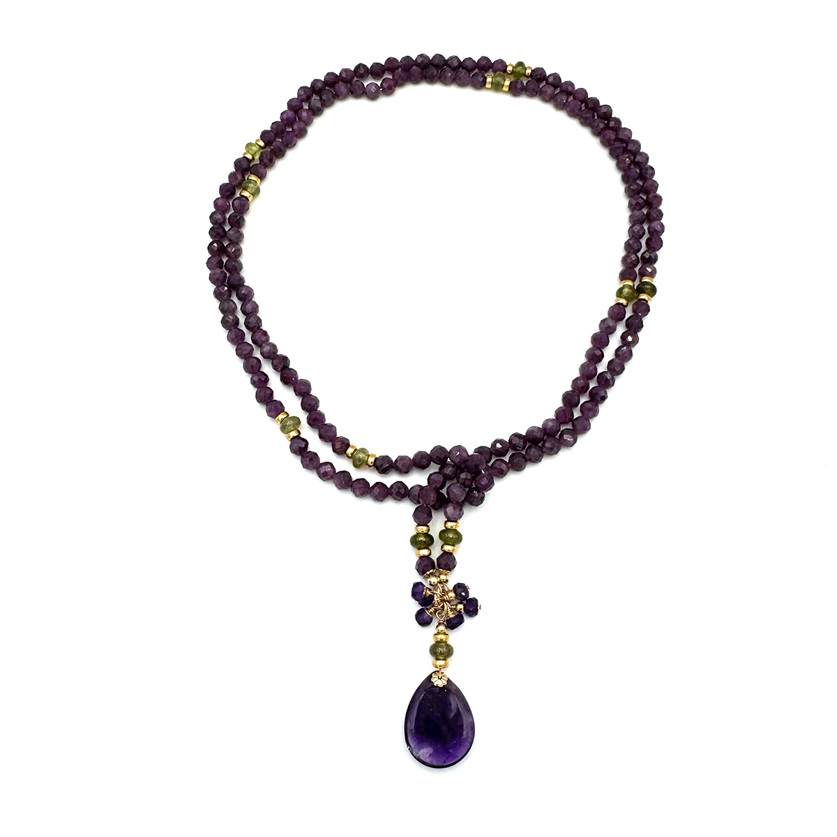 Elemental Luxe Necklace | Purple Ruby & Green Sapphire – Image 1