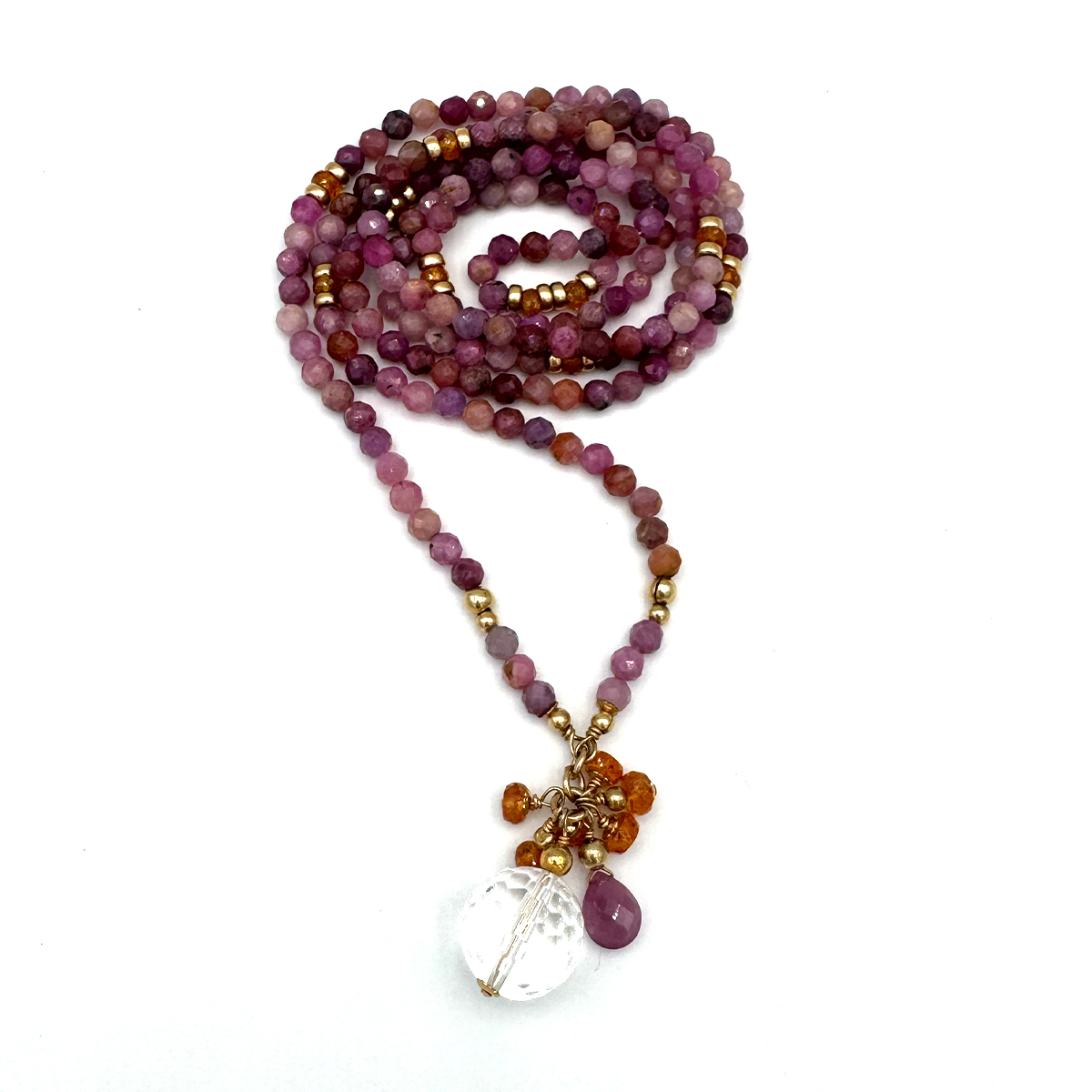 Elemental Luxe Necklace | Ruby & Songea Sapphire – Image 3