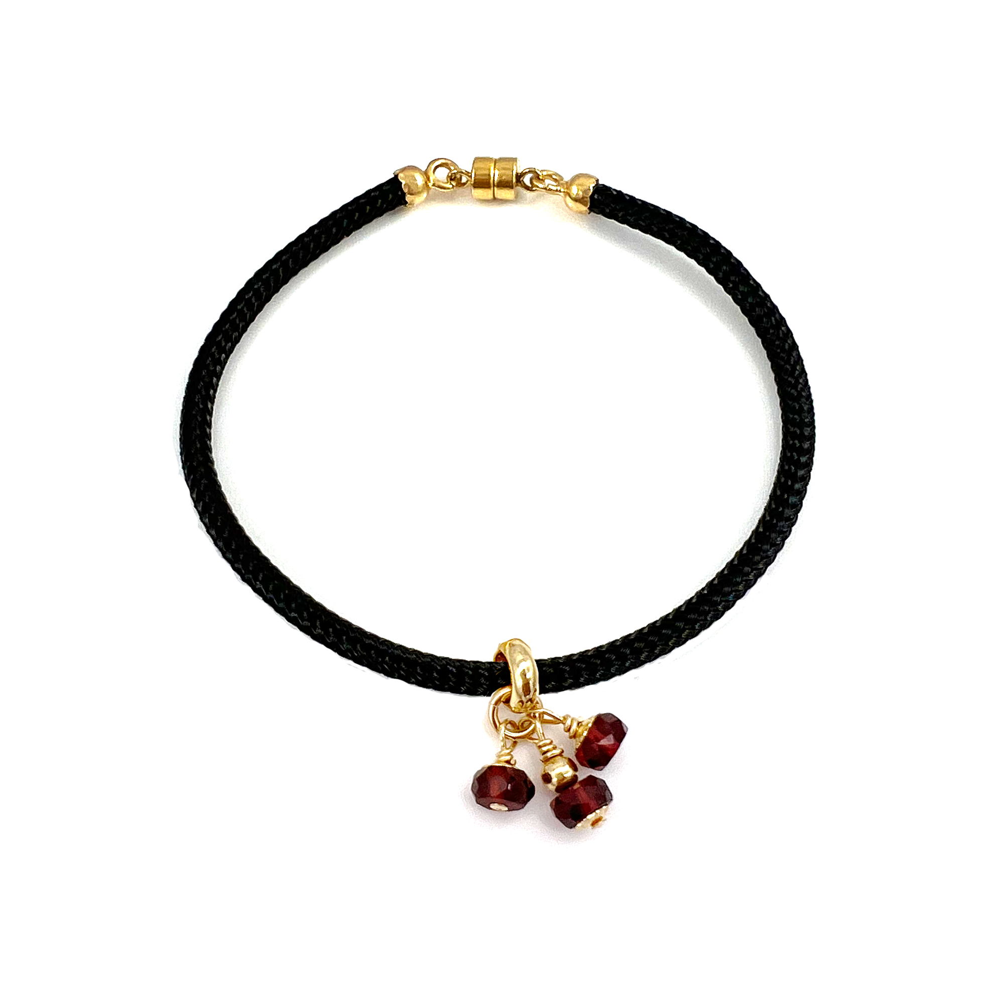 Elemental Birthstone Charm Bracelet – Capricorn, Black