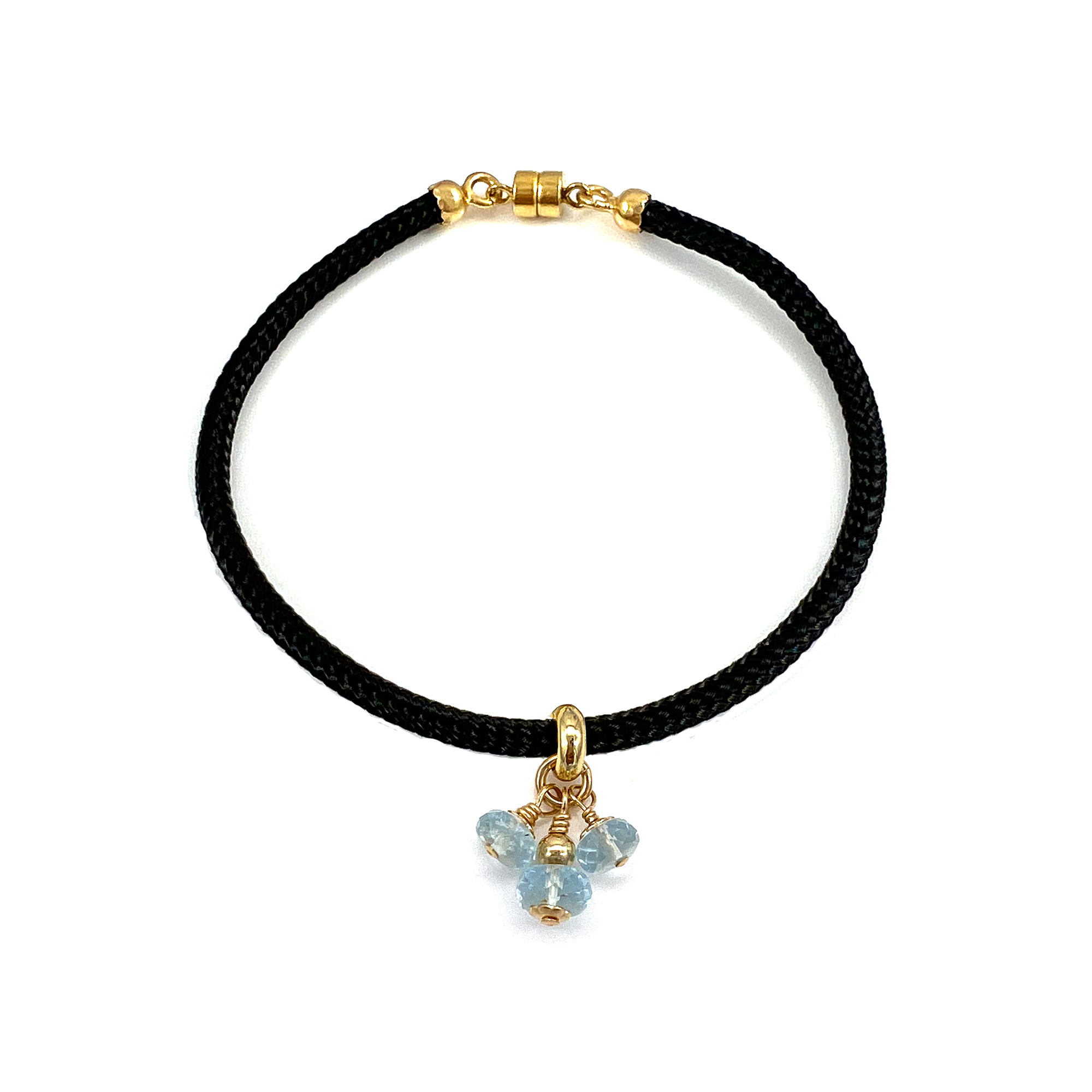 Elemental Birthstone Charm Bracelet – Pisces, Black