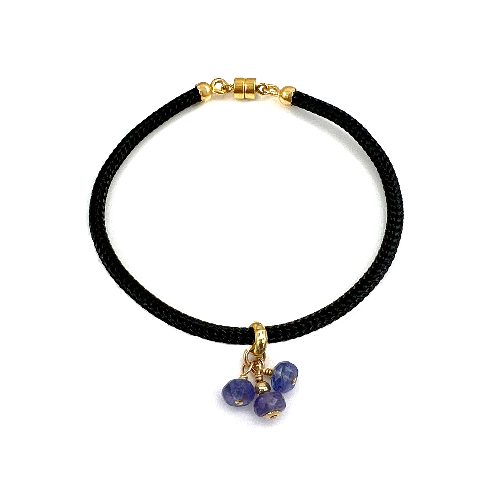 Elemental Birthstone Charm Bracelet – Sagittarius, Black