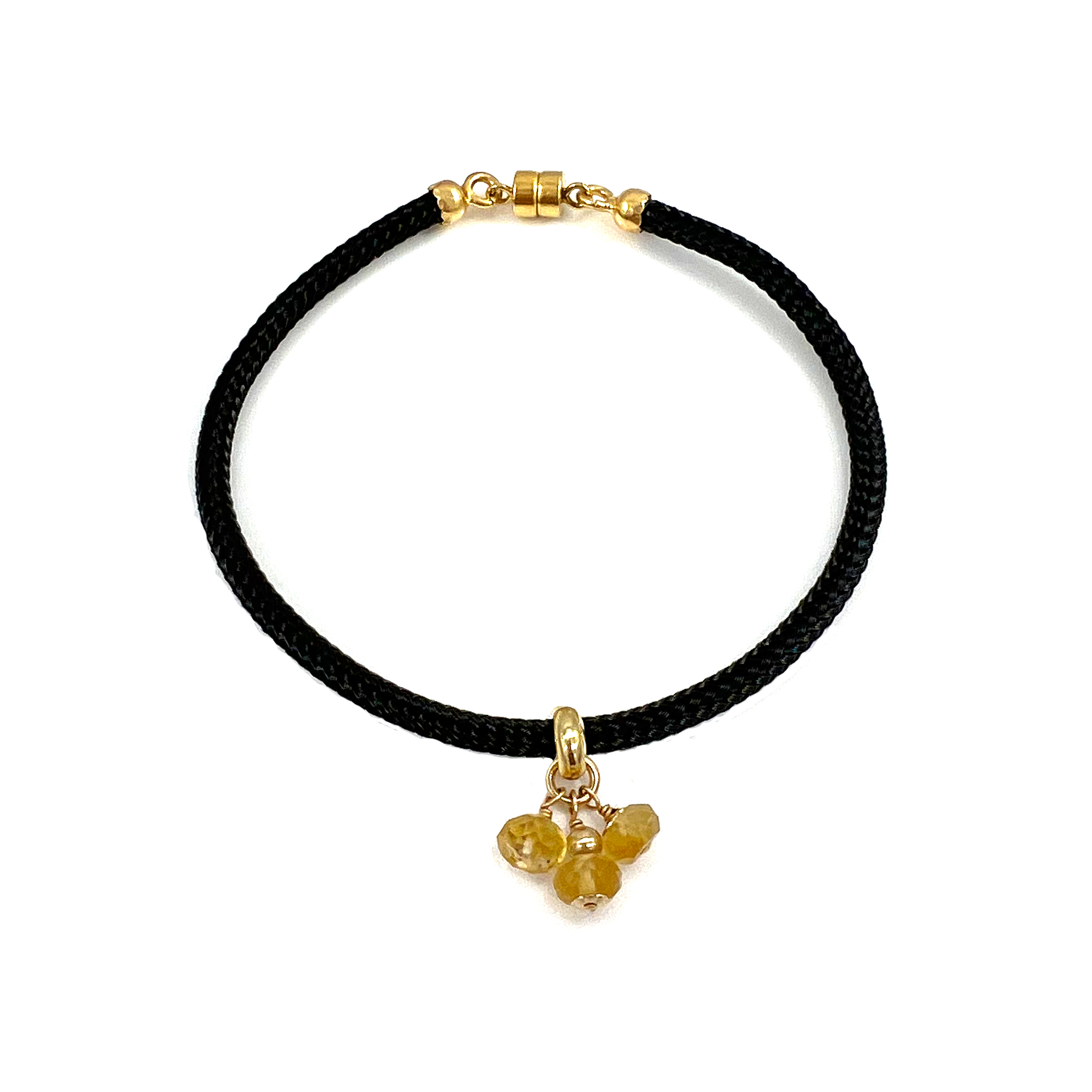 Elemental Birthstone Charm Bracelet – Scorpio, Black