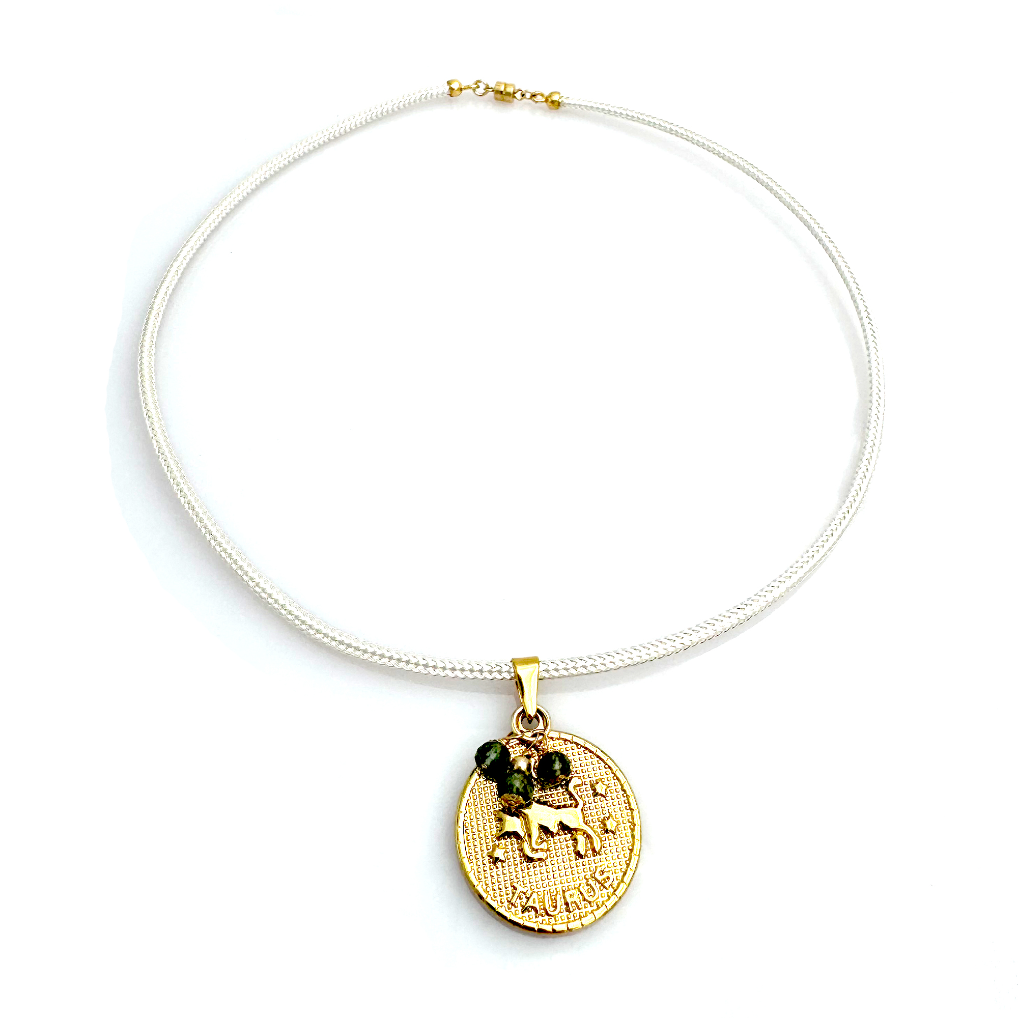 Elemental Medallion Birthstone Necklace – Taurus, Black