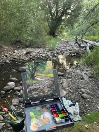 Mending Waters | Original Gouache Painting – Image 2