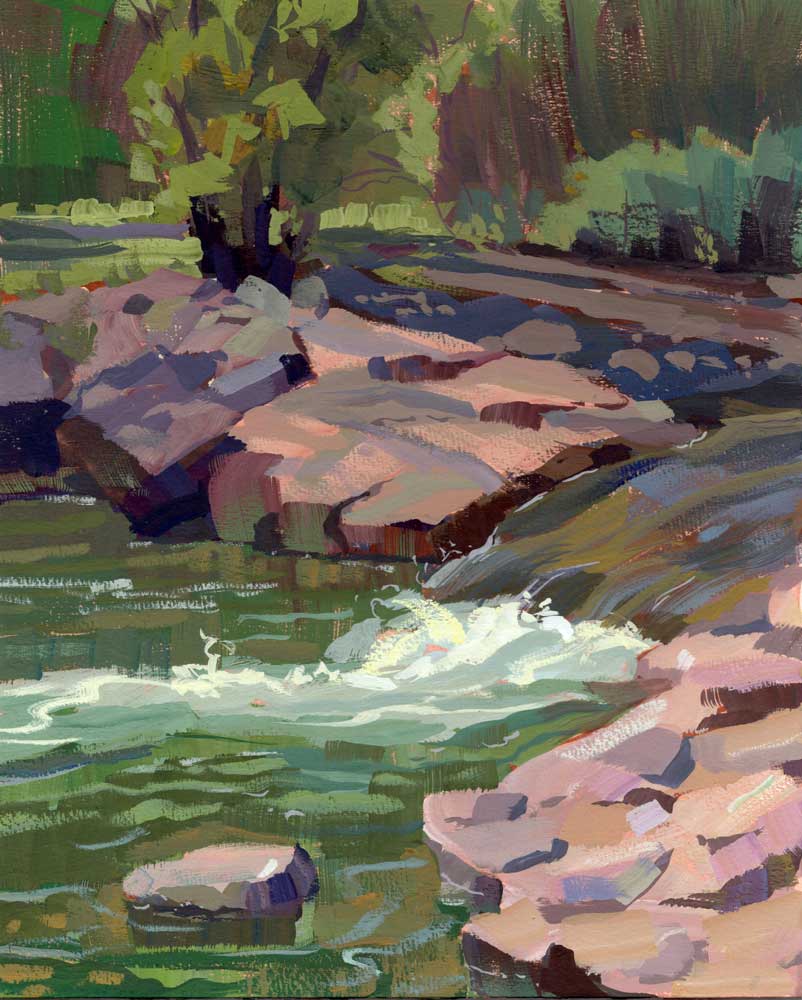 Clear Creek | Original Gouache Painting – Image 1