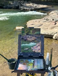 Clear Creek | Original Gouache Painting – Image 2
