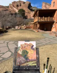 Trading Post Rocks | Original Gouache Painting – Image 2