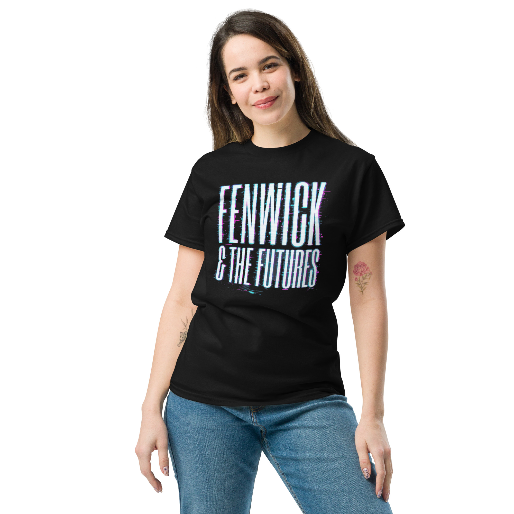 NEW! Glitchy Logo Tee (black) – Image 3
