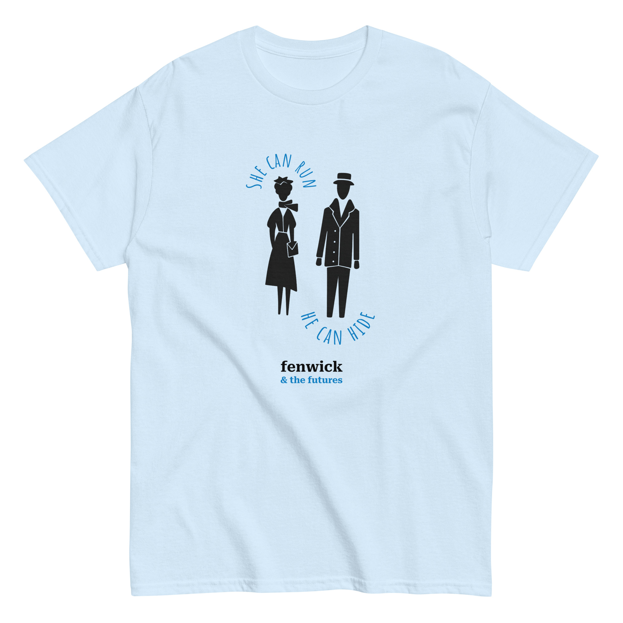 NEW! Retro Fenwick ("Wildfire, Our Love" Lyric) – Light Blue, 2XL