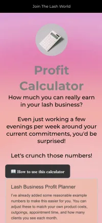 Lash Profit Calculator - True Earning Tool – Image 1