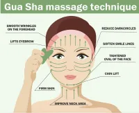 Gua Sha Stone Facial Massage Tool - Rose Quartz & Jade – Image 3