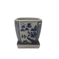 Premium Porcelain bonsai pot GM3704 4.5" 30 per case – Image 2