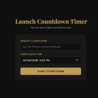 Launch Countdown Timer – Personal Use Only