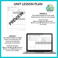 Lesson Plan Template Editable for Unit Lessons | Print or Google Slides – Image 5