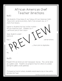 Black History Month Project Chef Research and Biography | FCS – Image 6