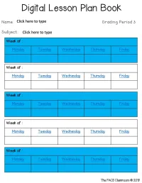 Digital Lesson Plan Book Editable--9 Week Grading Period {Google or PowerPoint} – Image 3
