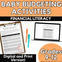 Financial Literacy Worksheets Baby Budgeting Activities High School Life Skills – Image 5